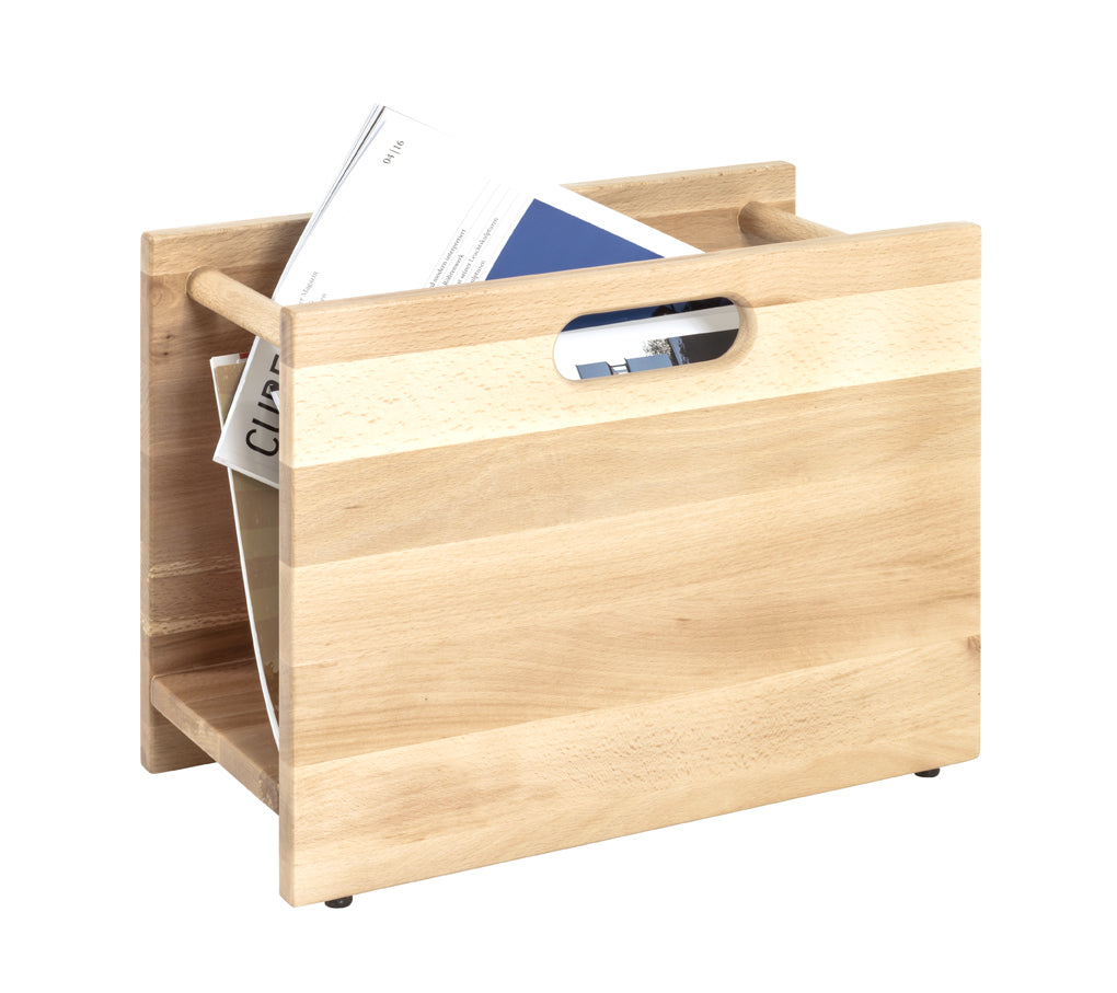 HAKU Möbel Zeitungsständer aus Massivholz in Braun 40 x 21 x 30 cm