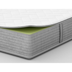 Bico Basics Matratze 90x200 cm mit abnehmbarem Bezug und grüner Komfortschicht, Detailansicht Ecke