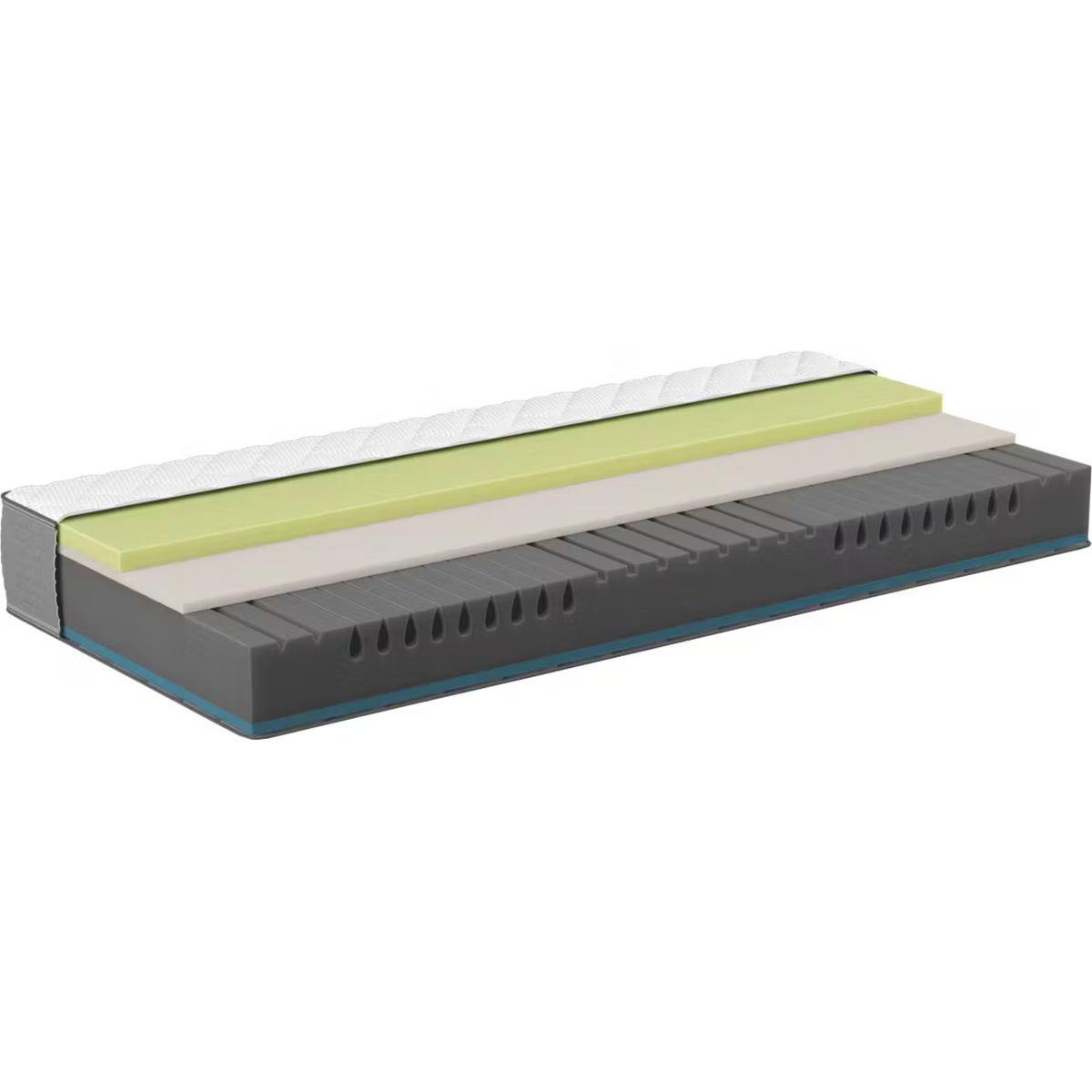 Bico Basics Matratze 90x200 cm im Querschnitt mit Kaltschaum, Memoryschaum und Noppenschaumkern