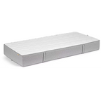 Bico Basics Matratze 90x200 cm in Grau/Weiss mit gestepptem Bezug und seitlichen Tragegriffen