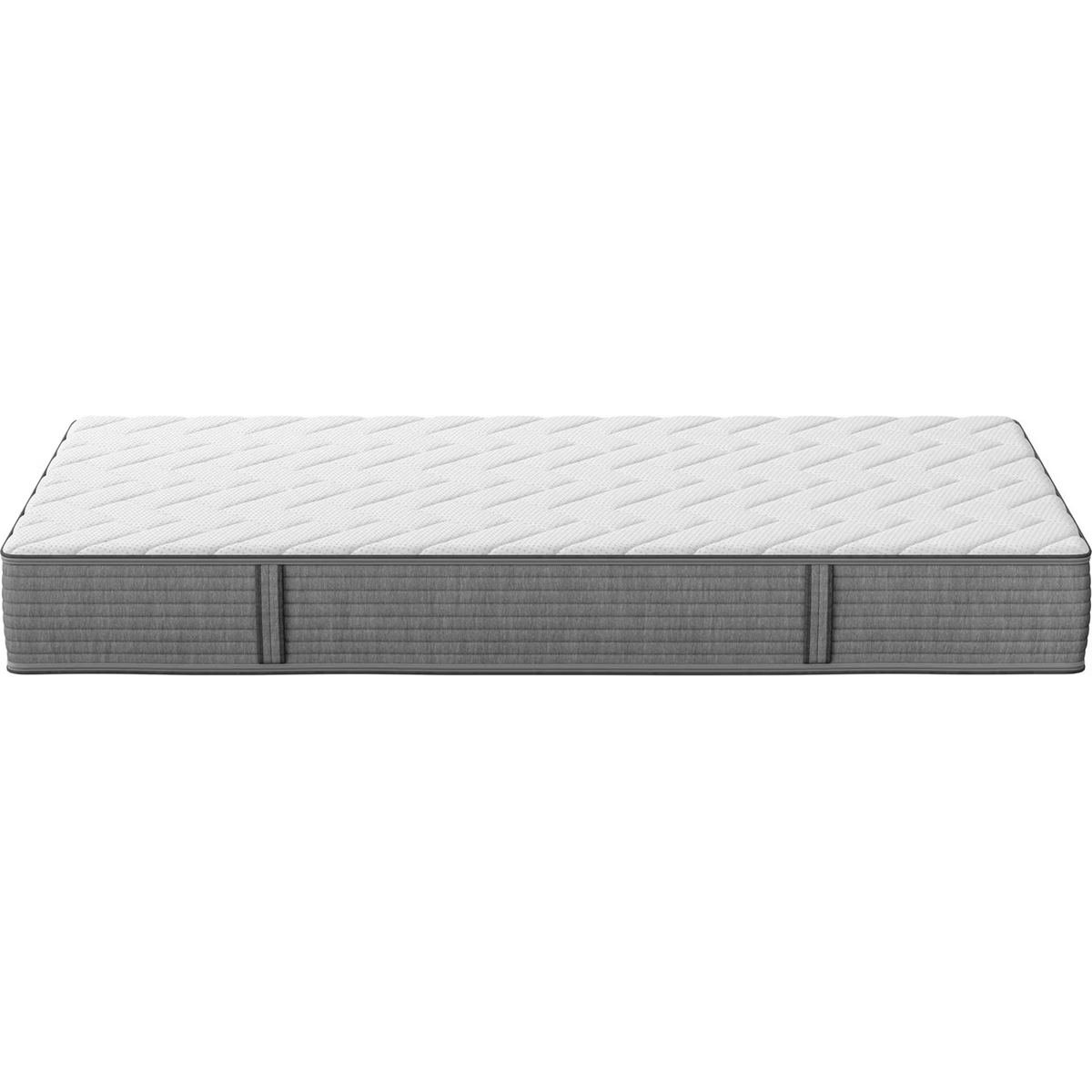 Bico Basics 03 Matratze 90x200 cm in Grau/Weiss – Taschenfederkern-Matratze mit gestepptem Bezug