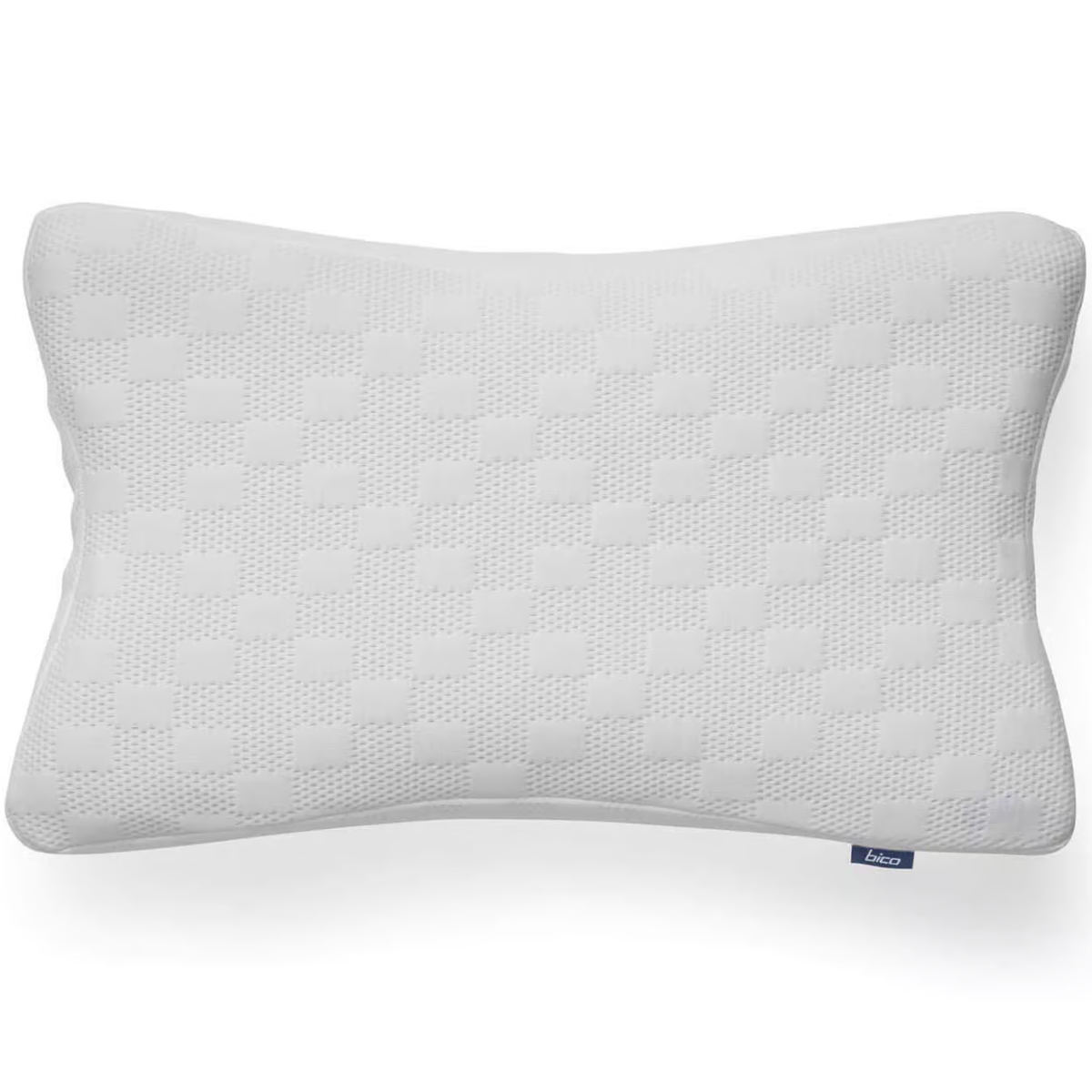Bico Vita Adapt Kissen 40x60 cm in Weiss mit atmungsaktivem Schachbrettmuster-Bezug