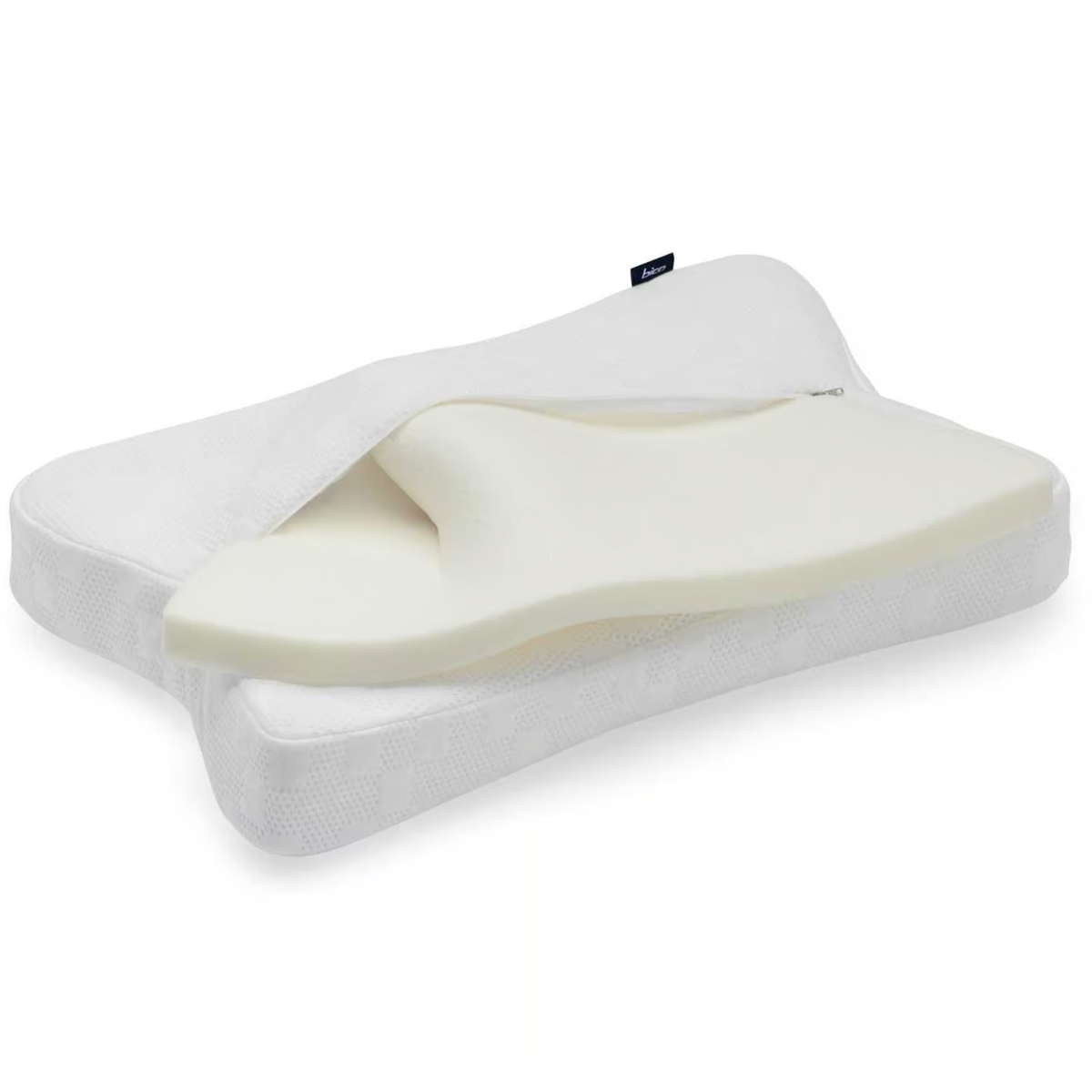 Bico Vita Adapt Ergonomisches Memory Foam Kissen 40x60 cm mit abnehmbarem weissem Bezug