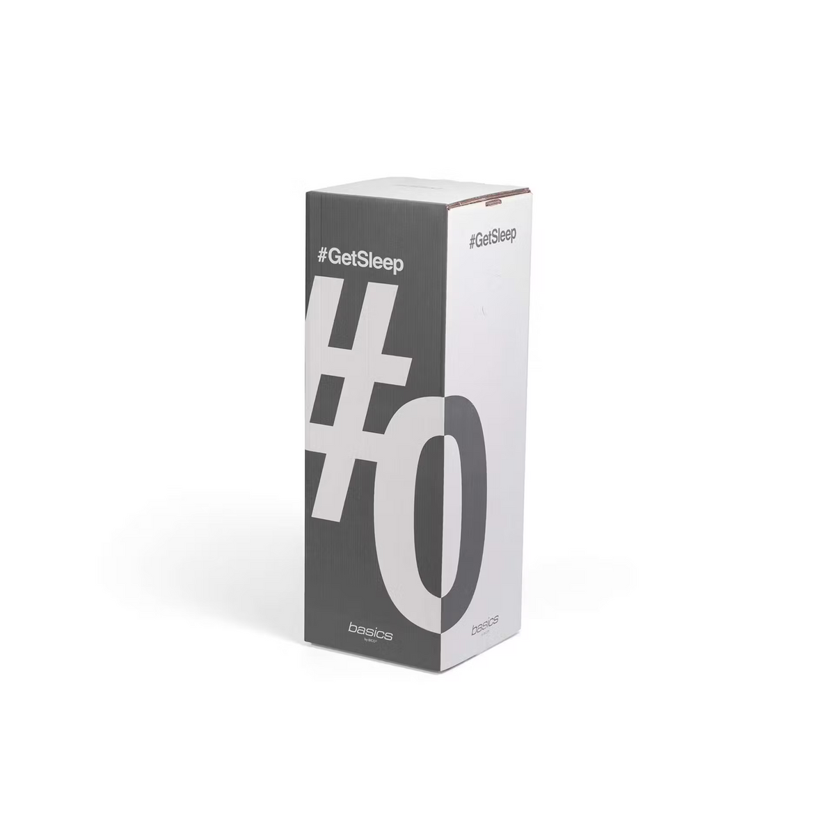 Bico Basics Matratze #0 Verpackungskarton mit #GetSleep Aufschrift, 90x200 cm
