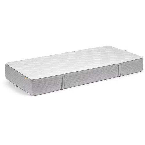 Bico Basics 4 Matratze 90x200 cm in Grau/Weiss mit gestepptem Bezug und seitlichen Haltegriffen