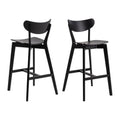 Roxby Barhocker – matt schwarz SH Lack Eiche Furnier