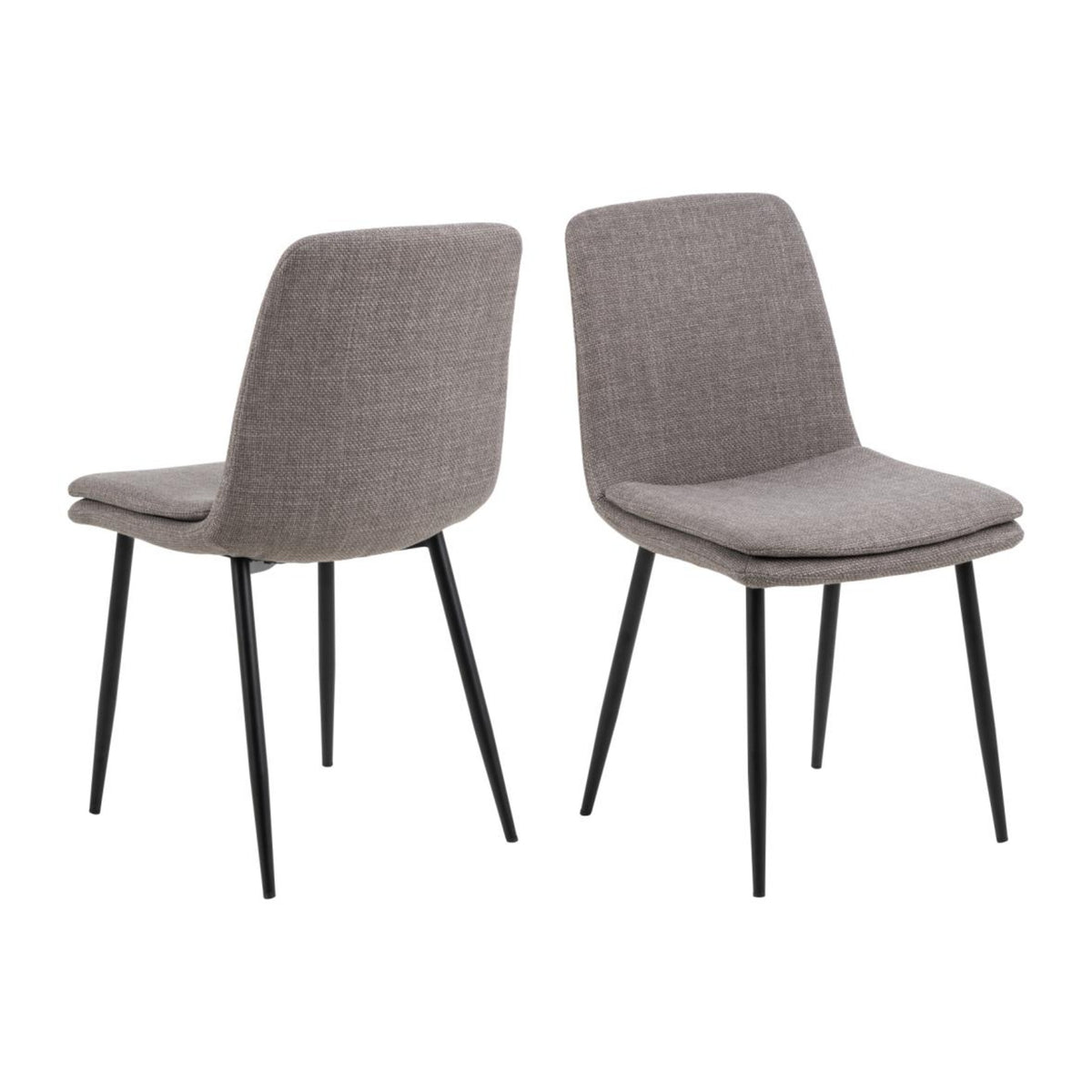 Becca Esszimmerstuhl – Basel Stoff hell graubraun 34 FR