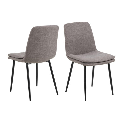 Becca Esszimmerstuhl – Basel Stoff hell graubraun 34 FR