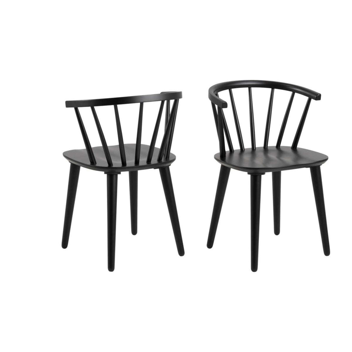 Ida Esszimmerstuhl – Gestell matt schwarz SH Lack Rubberwood