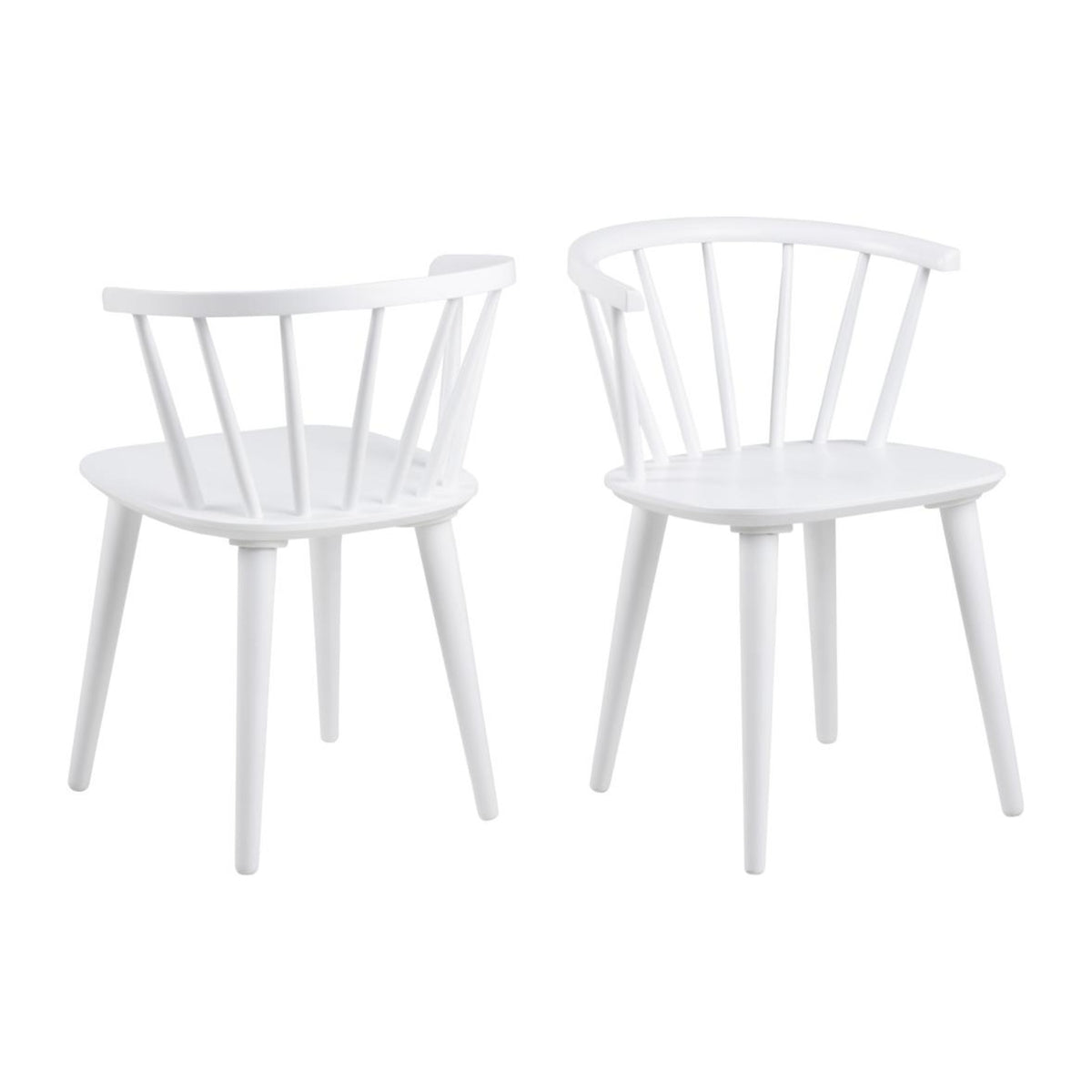 Ida Esszimmerstuhl – Gestell weiss SH Lack Rubberwood