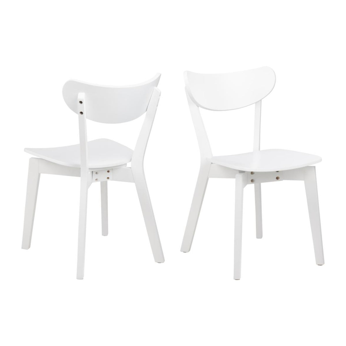 Roxby Esszimmerstuhl – weiss SH lackiert MDF, Gestell weiss SH Lack Rubberwood