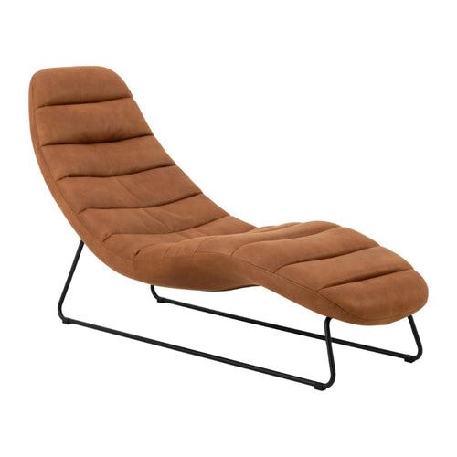 Chaplin Chaiselongue – Kentucky Mix Stoff Cognac 9