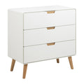 Lowell Kommode – Korpus und 3 Schubladen weiss UV lackiert MDF
