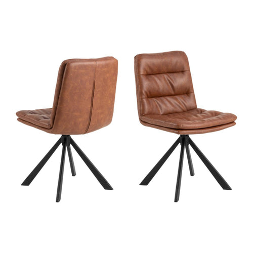 Dean Esszimmerstuhl – PU retro Cognac 230920-1B FR