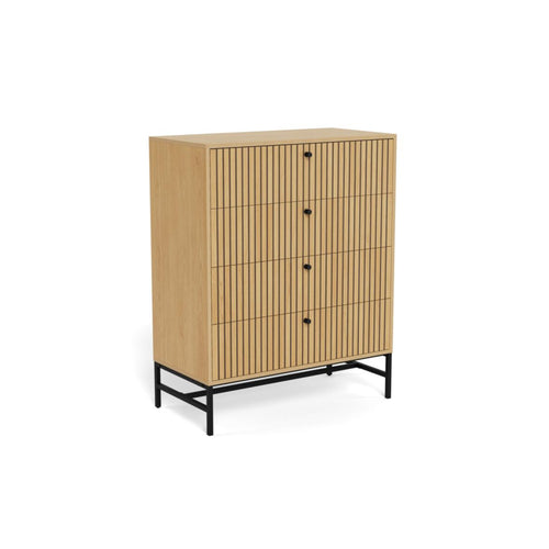 Albany Kommode – Korpus und 4 Schubladen Eiche rau Melamin