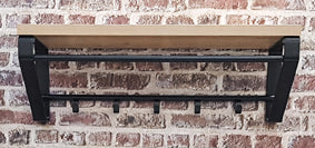 HAKU Möbel Wandgarderobe aus Metall UV-Beständig in Schwarz