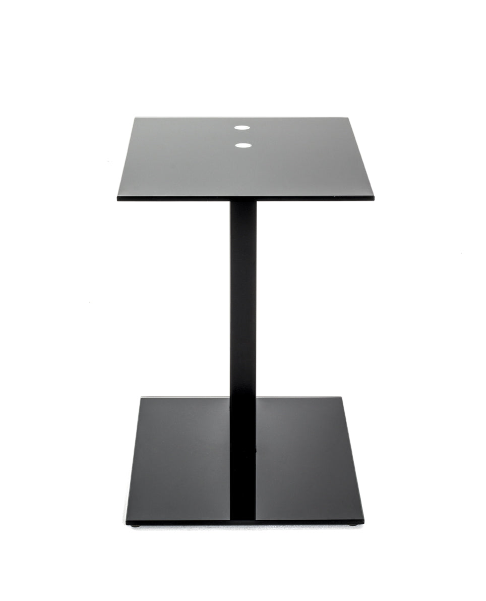 HAKU Möbel Beistelltisch aus Metall mit Glas in Schwarz 45 x 35 x 50 cm