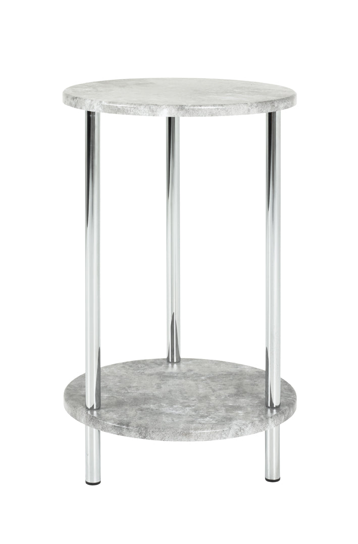 HAKU Möbel Beistelltisch aus Metall in Silber 30 x 50 cm