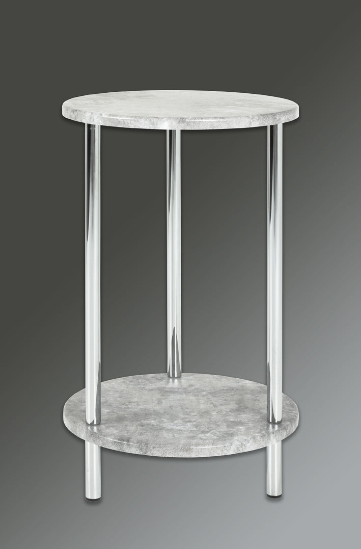 HAKU Möbel Beistelltisch aus Metall in Silber 30 x 50 cm