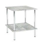 HAKU Möbel Beistelltisch aus Metall in Silber 39 x 39 x 45 cm