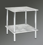 HAKU Möbel Beistelltisch aus Metall in Silber 39 x 39 x 45 cm