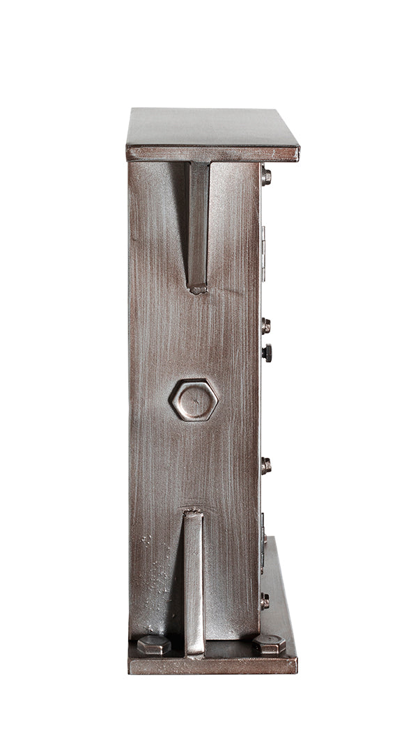 HAKU Möbel Schlüsselkasten aus Metall Motiv Schriftzug in Anthrazit