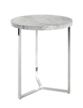 HAKU Möbel Beistelltisch aus Metall Y-Gestell in Silber 45 x 54 cm