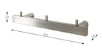 HAKU Möbel Garderobenleiste aus Metall gebürstet in Silber B 26-46 cm H 4 cm, 26 x 6 cm, H 4 cm