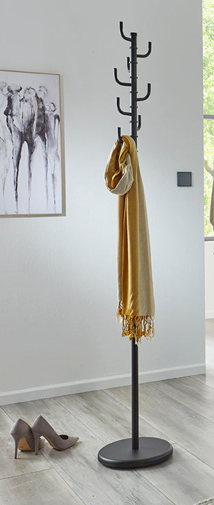 HAKU Möbel Garderobenständer aus Metall 29 x 170 cm in Schwarz