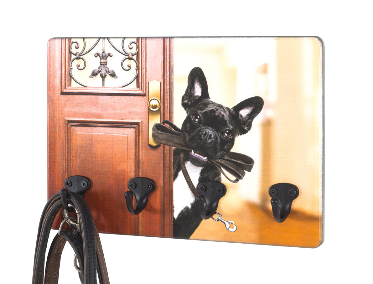 HAKU Möbel Schlüsselboard aus MDF Motiv Hund in Braun