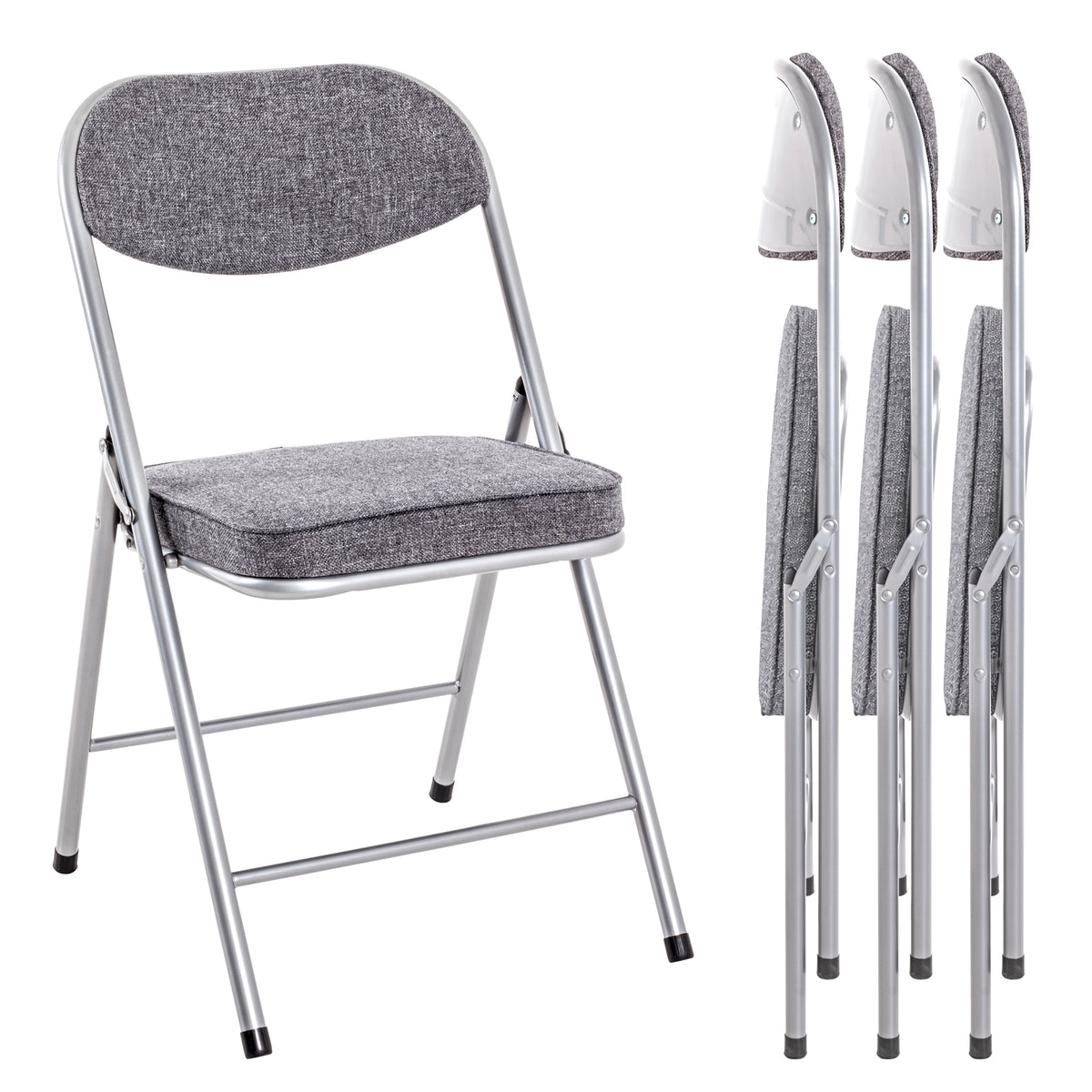 HAKU Möbel Klappstuhl aus Metall in Silber