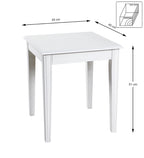 HAKU Möbel Beistelltisch aus MDF in Weiss 45 x 45 x 51 cm