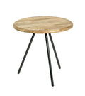 HAKU Möbel Beistelltisch aus Massivholz in Braun H 40-43 cm Ø 40-50 cm, Ø 40 cm, H 40 cm