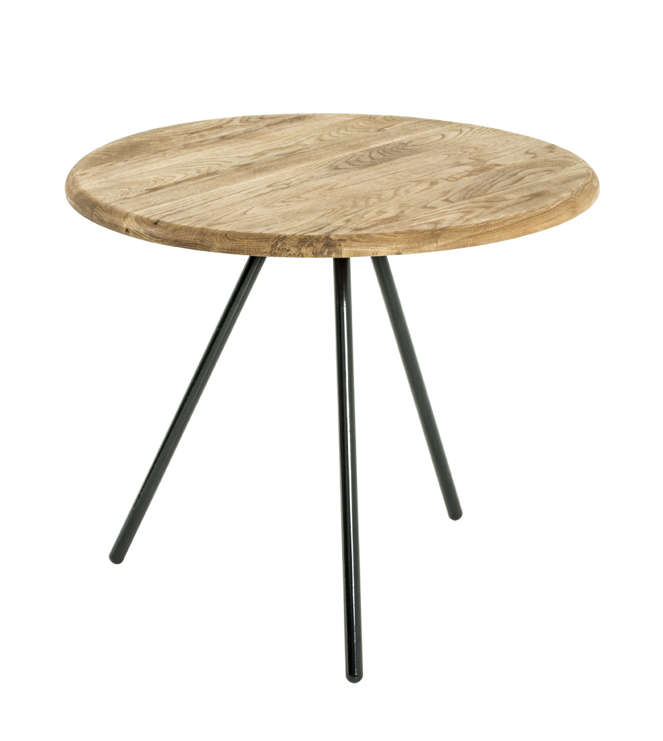 HAKU Möbel Beistelltisch aus Massivholz in Braun H 40-43 cm Ø 40-50 cm, Ø 50 cm, H 43 cm