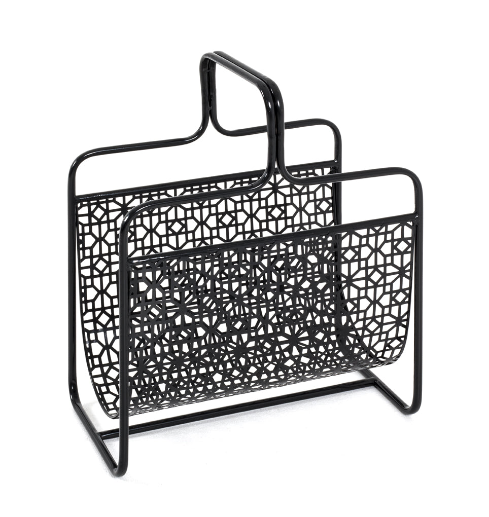 HAKU Möbel Zeitungsständer aus Metall 37 x 22 x 45 cm in Schwarz