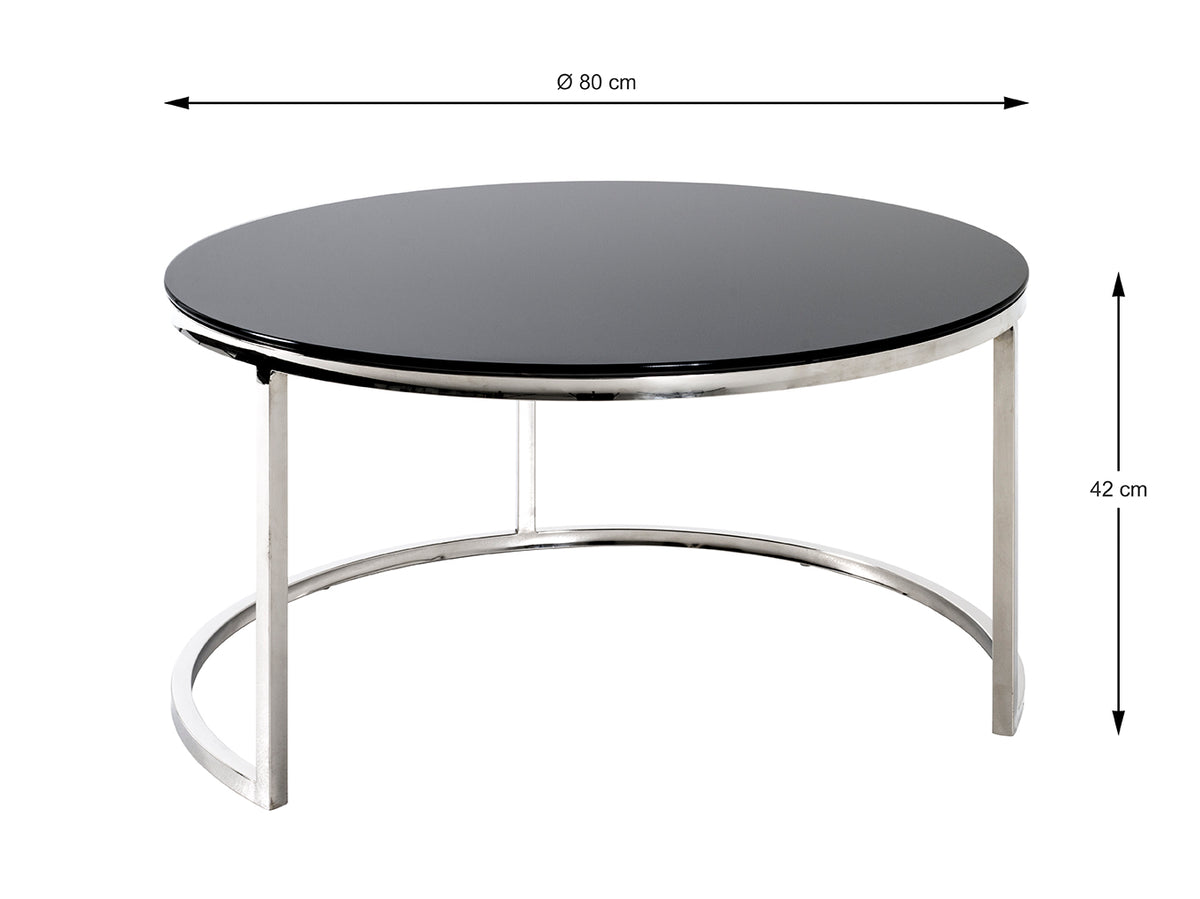 HAKU Möbel Couchtisch aus Metall in Silber