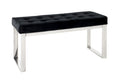 HAKU Möbel Bank aus Metall gepolstert in Silber 100 x 41 x 48 cm