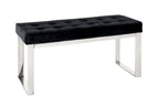 HAKU Möbel Bank aus Metall gepolstert in Silber 100 x 41 x 48 cm