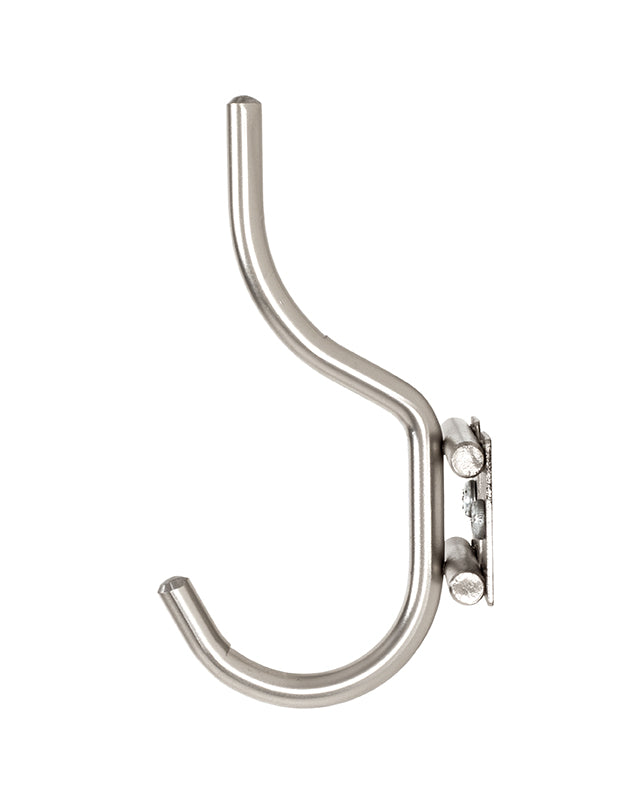 HAKU Möbel Garderobenleiste aus Metall massiv in Silber B 22-54 cm H 14 cm, 22 x 8 cm, H 14 cm
