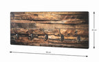 HAKU Möbel Wandgarderobe aus MDF Motiv Parkett in Braun 60 x 8 x 25 cm