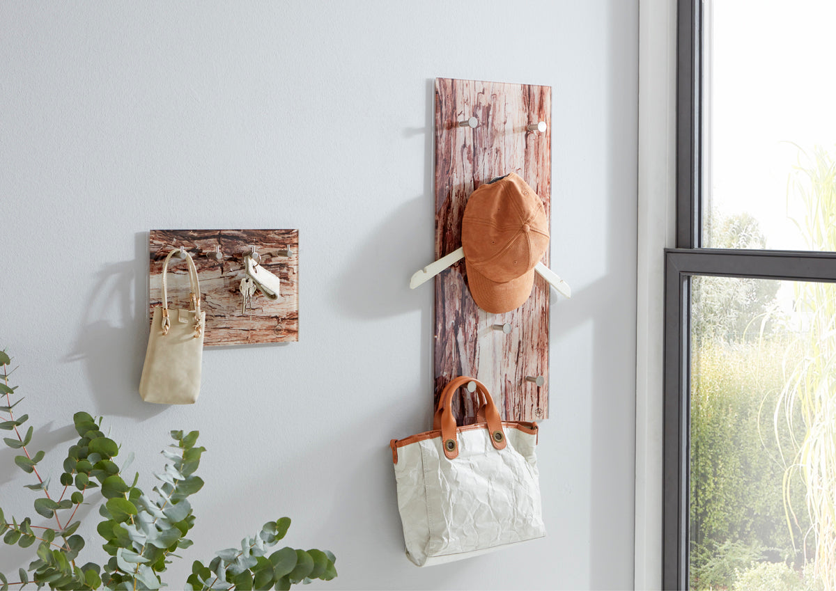 HAKU Möbel Schlüsselboard aus Glas in Braun