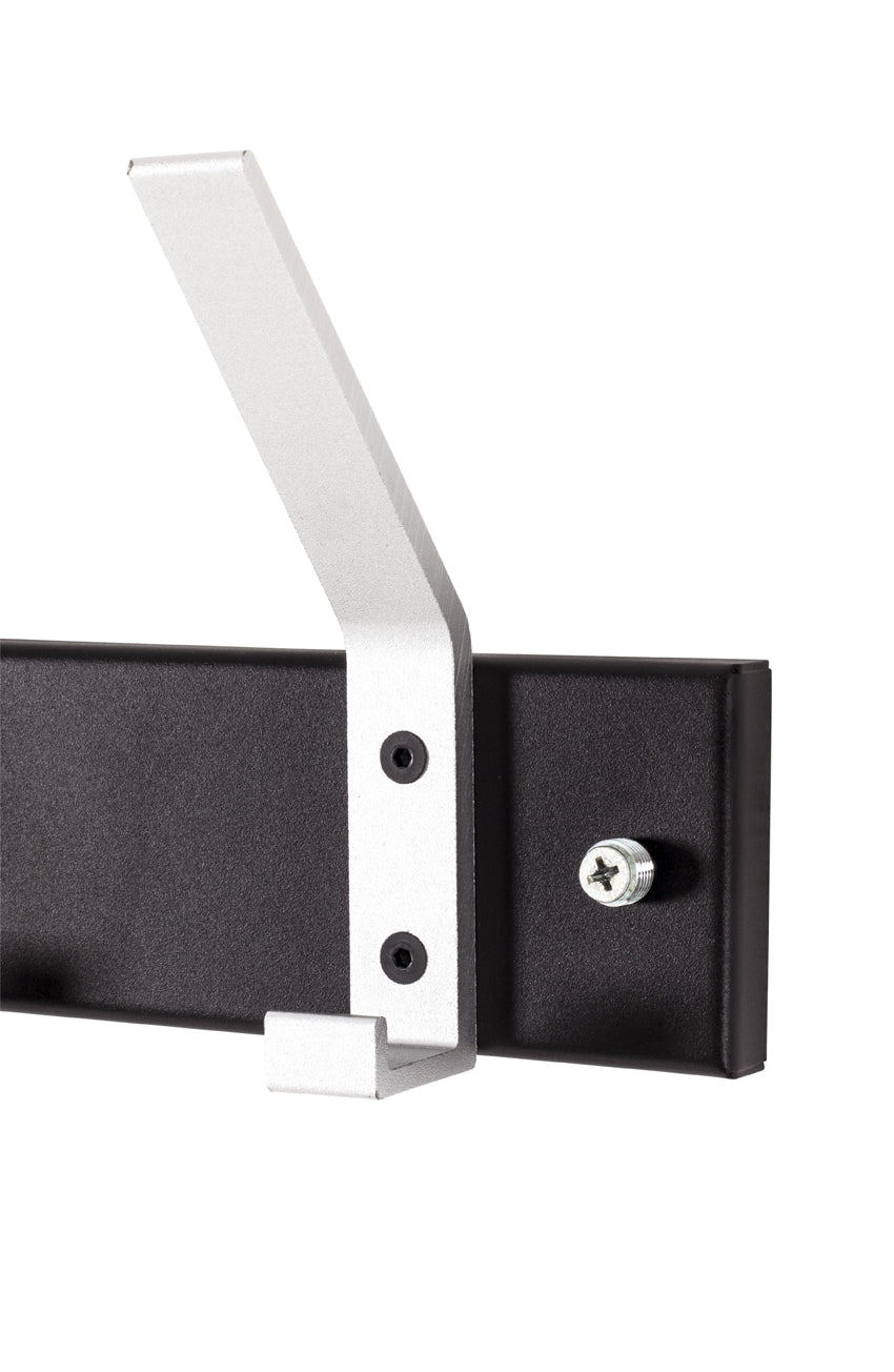 HAKU Möbel Garderobenleiste aus Metall in Schwarz B 50-70 cm H 14 cm, 50 x 8 cm, H 14 cm