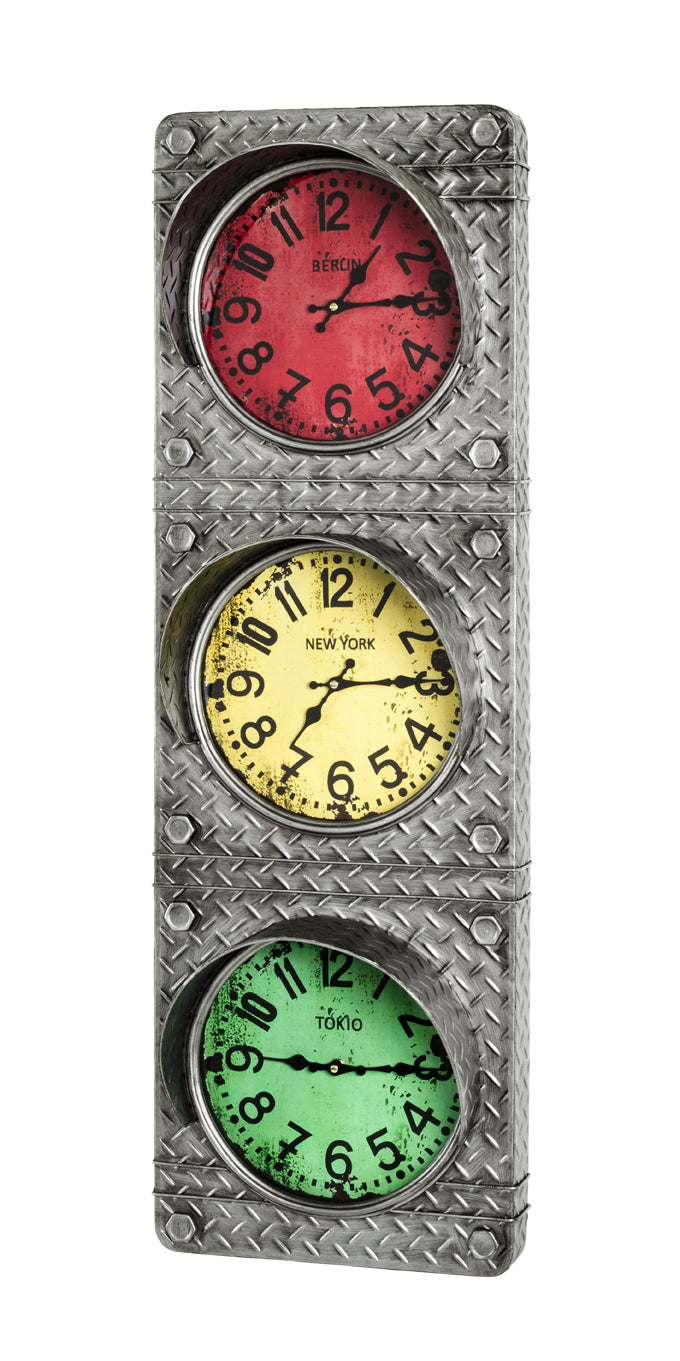 HAKU Möbel Uhr aus Metall mit Glas in Anthrazit