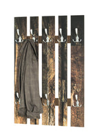 HAKU Möbel Wandgarderobe aus MDF Motiv Parkett in Braun B 40-65 cm H 100 cm, 65 x 9 cm, H 100 cm