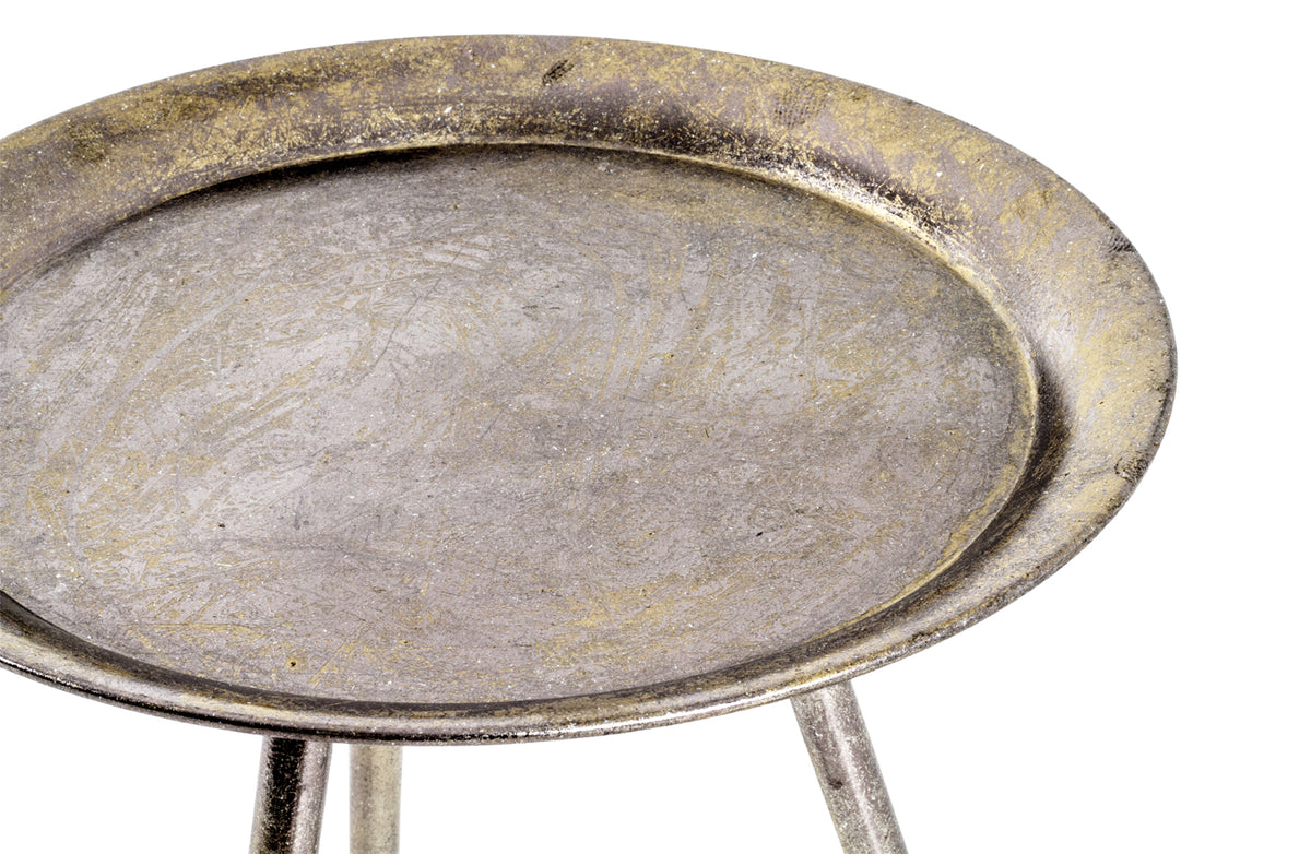 HAKU Möbel Beistelltisch aus Metall H 47-54 cm Ø 38-44 cm, Ø 38 cm, H 47 cm in Bronze