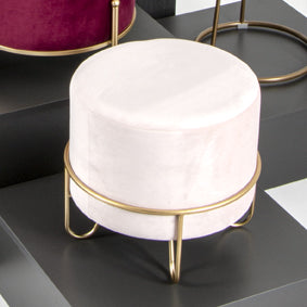 HAKU Möbel Hocker aus Textil gepolstert in Pink