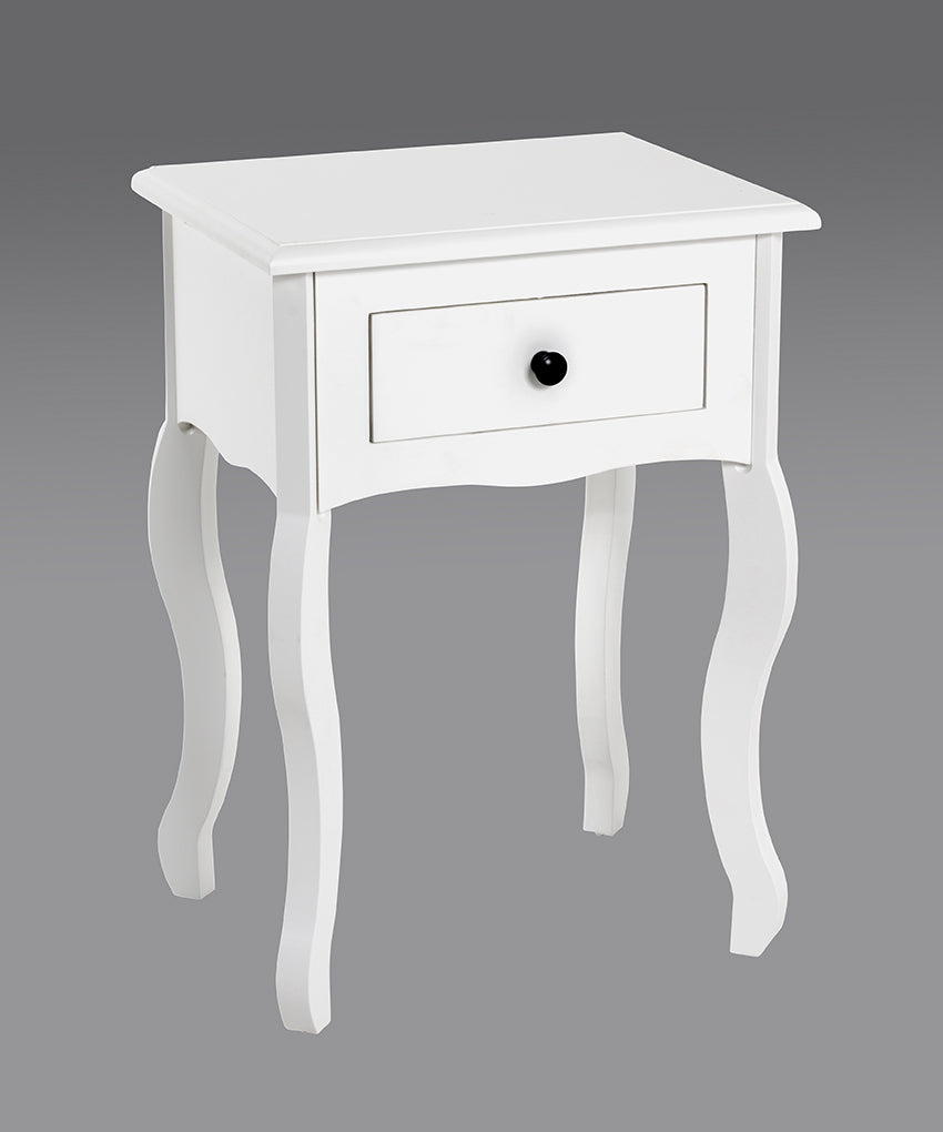HAKU Möbel Beistelltisch aus MDF in Weiss 40 x 32 x 58 cm