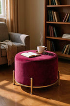 HAKU Möbel Hocker aus Textil gepolstert in Rot
