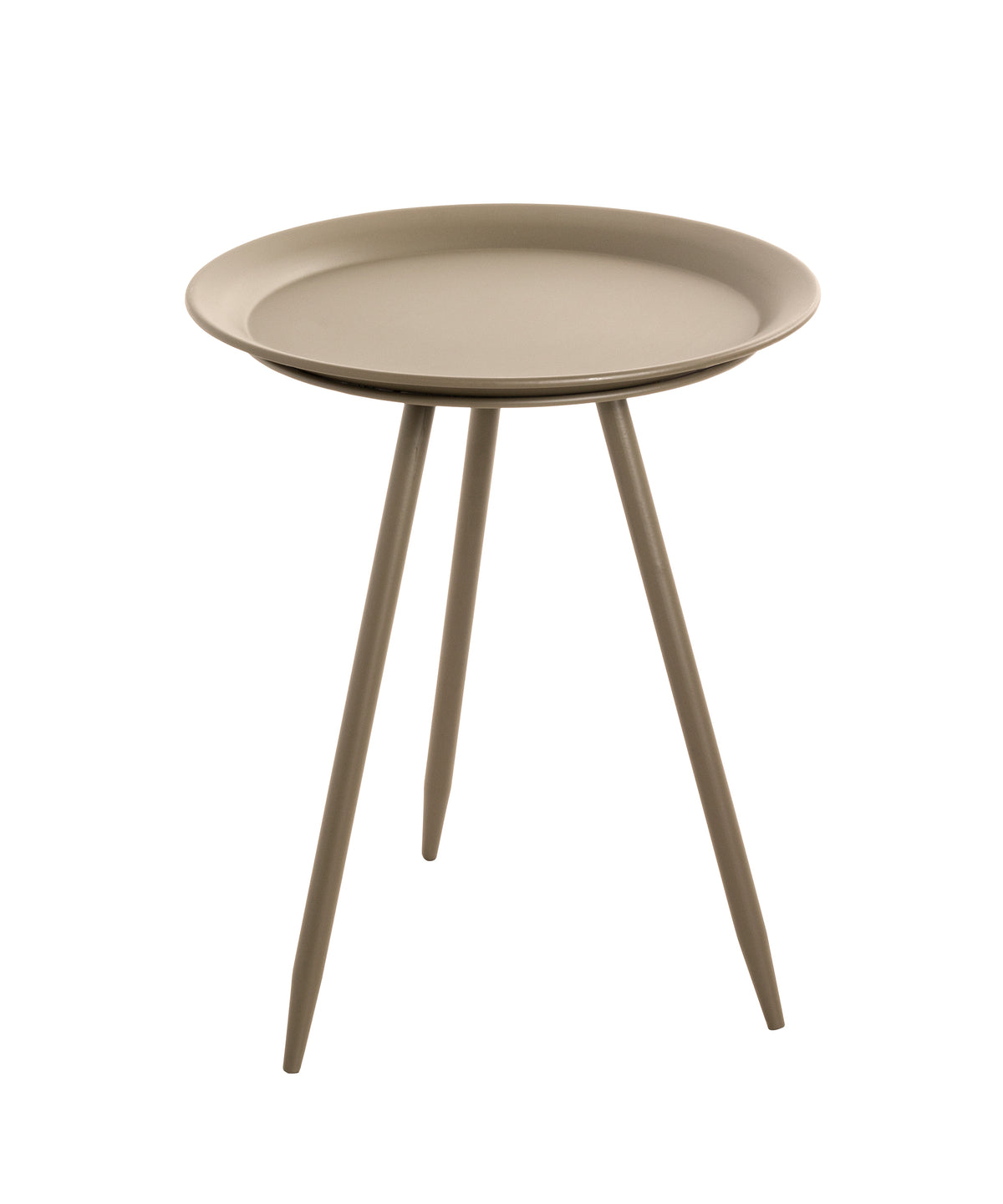 HAKU Möbel Beistelltisch aus Metall H 47-54 cm Ø 38-44 cm, Ø 38 cm, H 47 cm in Grün