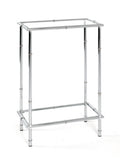 HAKU Möbel Konsole aus Metall mit Glas in Silber 50 x 25 x 75 cm